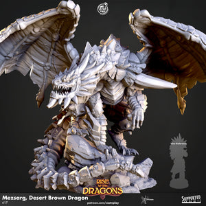 Mezsarg, Desert Brown Dragon Cast N Play (Rise of the Dragons)