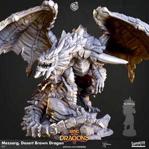 Mezsarg, Desert Brown Dragon Cast N Play (Rise of the Dragons)