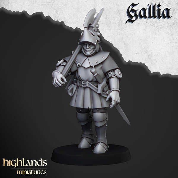 Knights of Gallia on foot by Highlands Miniatures
