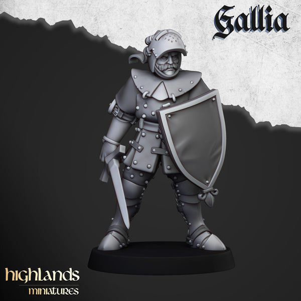 Knights of Gallia on foot by Highlands Miniatures