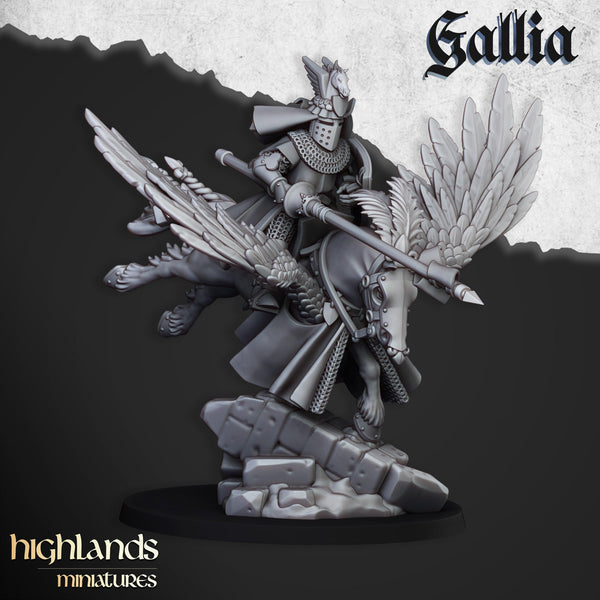 Gallia Knights on Pegasus by Highlands Miniatures