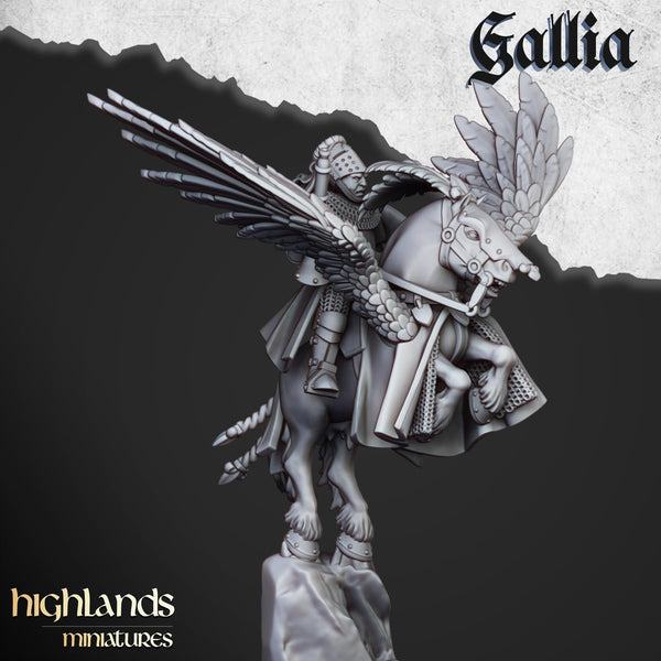 Gallia Knights on Pegasus by Highlands Miniatures
