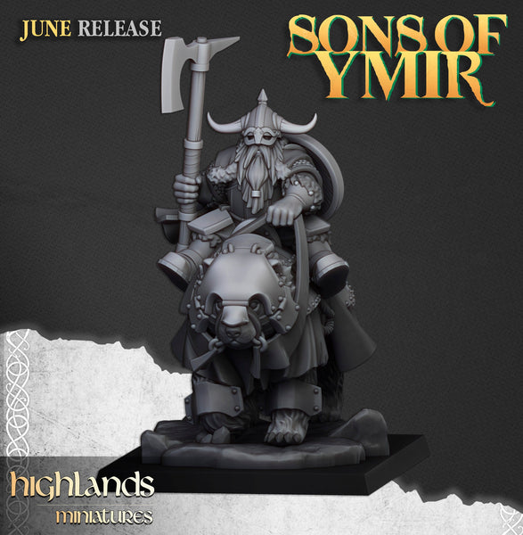Sons of Ymir - Heavy Mounted Dwarves  Unit by Highlands Miniatures