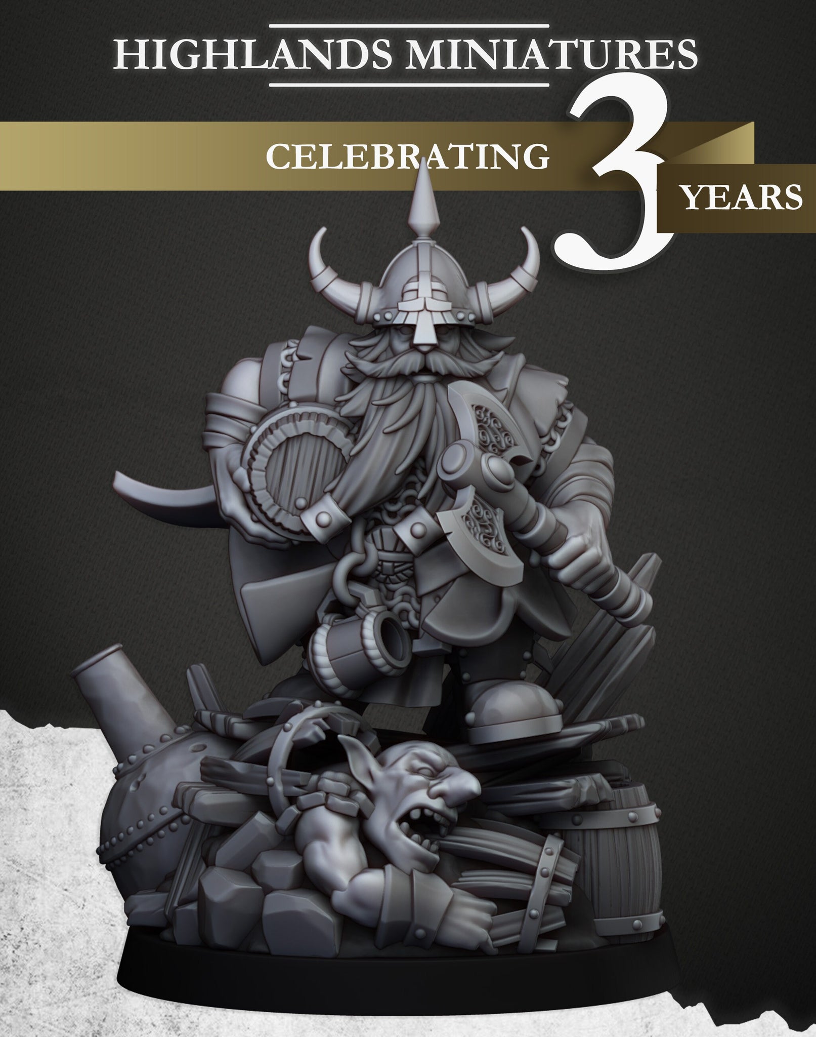 Sons of Ymir - Dwarf Brewmaster   Unit by Highlands Miniatures