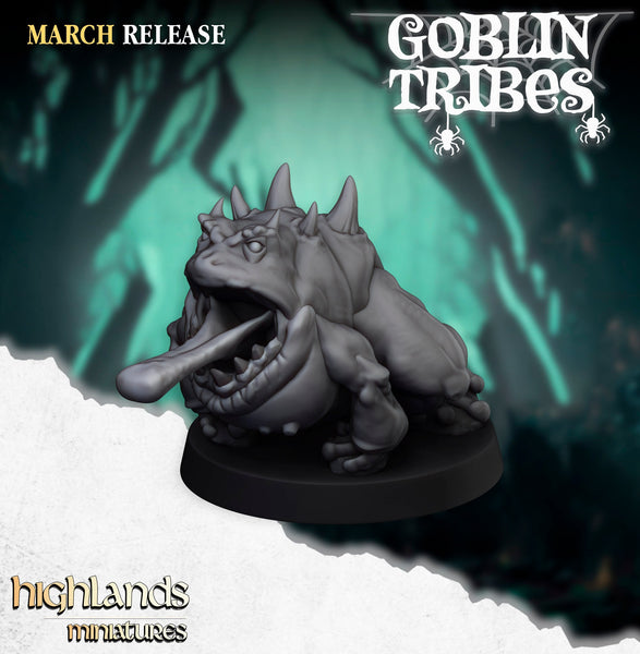 Swamp Goblin Frog herder Unit by Highlands Miniatures