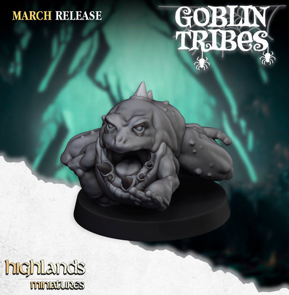 Swamp Goblin Frog herder Unit by Highlands Miniatures