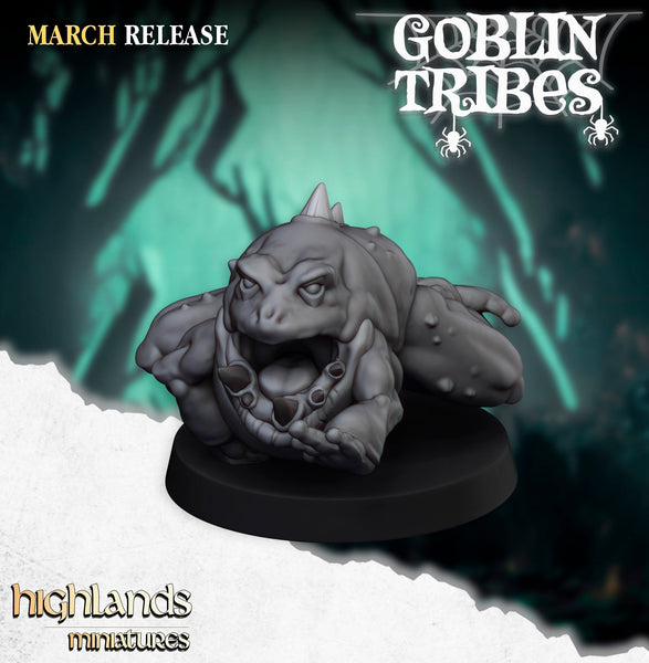 Swamp Goblin Frog herder Unit by Highlands Miniatures