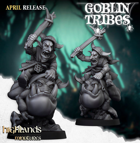 Swamp Goblin Frog Riders by Highlands Miniatures