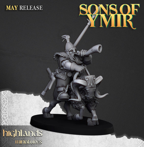 Sons of Ymir -Mounted Dwarves  Unit by Highlands Miniatures