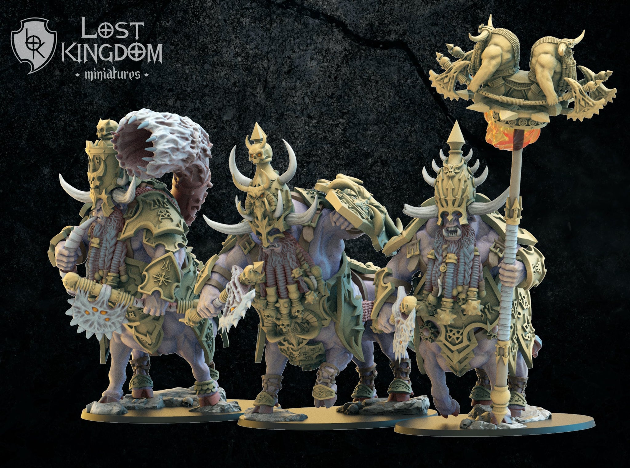 Magmhorin Anointed Bull-Thaurs by Lost Kingdom Miniatures