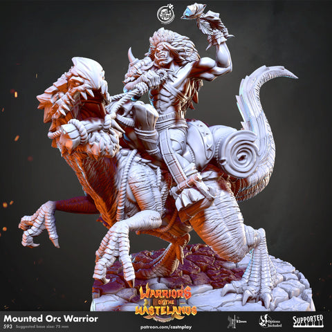 Mounted Orc Warrior by Cast N Play (Warriors of the Wastelands)