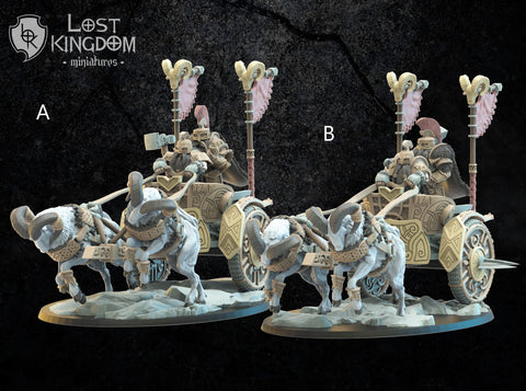 Dwarves of Niavellir -Tanngnjostr Chariots By  Lost Kingdom Miniatures