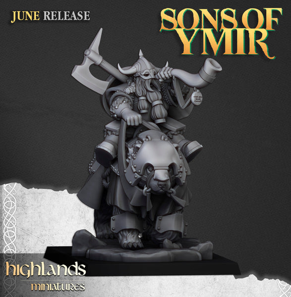 Sons of Ymir - Heavy Mounted Dwarves  Unit by Highlands Miniatures