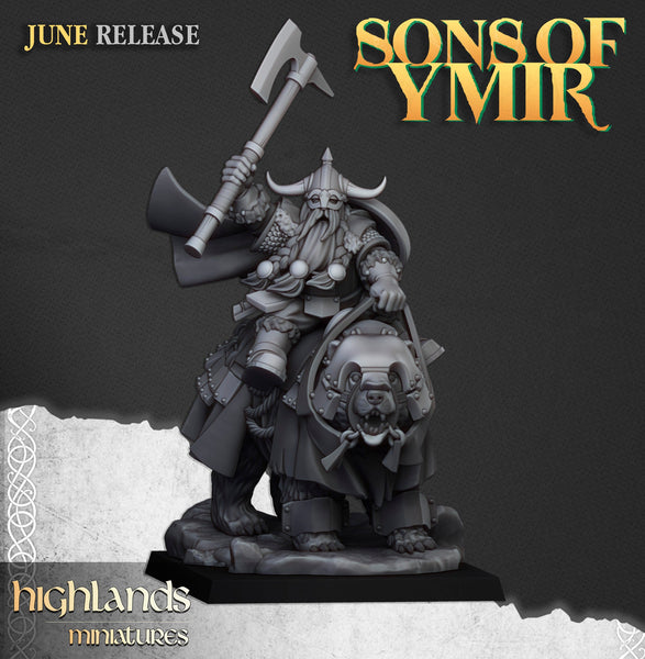Sons of Ymir - Heavy Mounted Dwarves  Unit by Highlands Miniatures