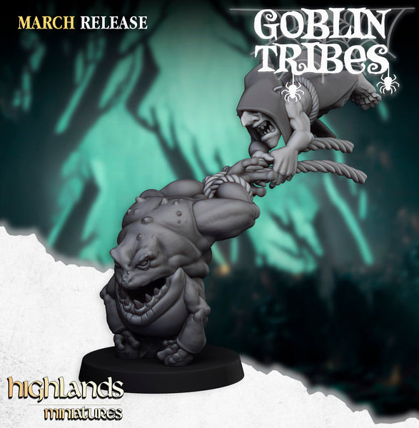 Swamp Goblin Frog herder Unit by Highlands Miniatures