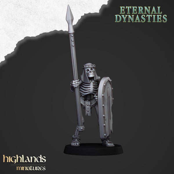 Eternal Dynasties - Ancient Skeletons with Spears  by Highlands Miniatures