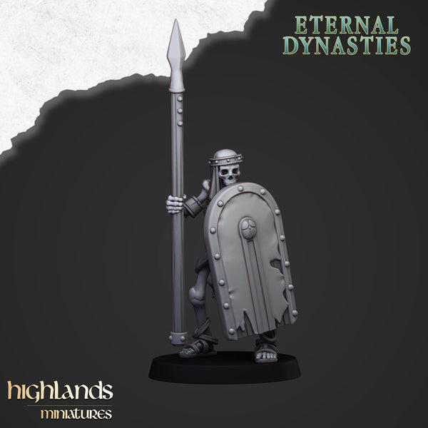 Eternal Dynasties - Ancient Skeletons with Spears  by Highlands Miniatures