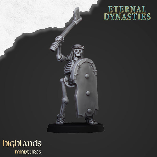 Eternal Dynasties - Ancient Skeletons with melee weapons  by Highlands Miniatures