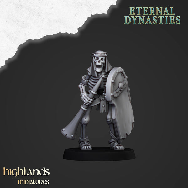 Eternal Dynasties - Ancient Skeletons with melee weapons  by Highlands Miniatures