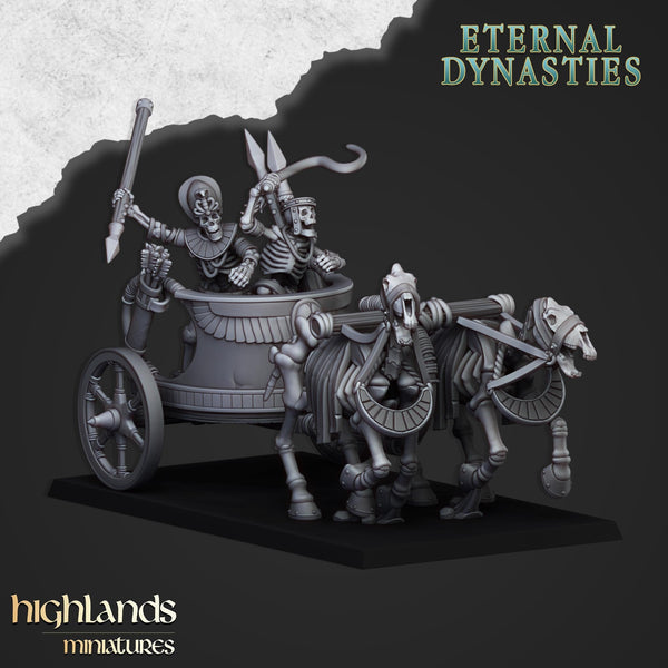 Eternal Dynasties - Ancient Skeletal Chariots   by Highlands Miniatures