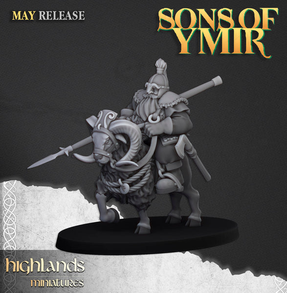 Sons of Ymir -Mounted Dwarves  Unit by Highlands Miniatures