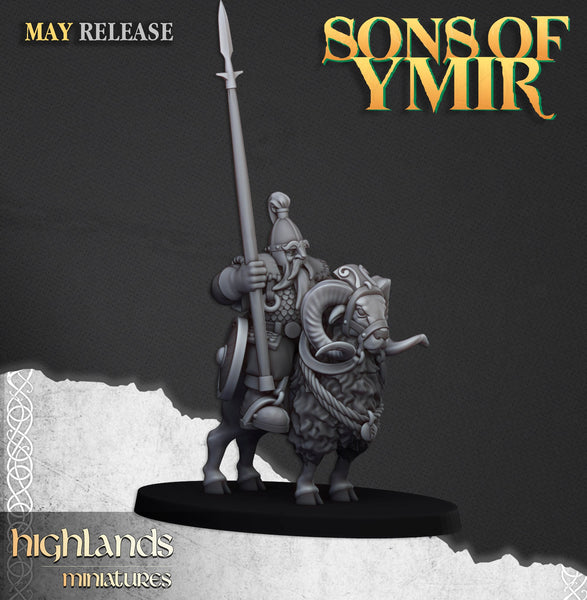 Sons of Ymir -Mounted Dwarves  Unit by Highlands Miniatures