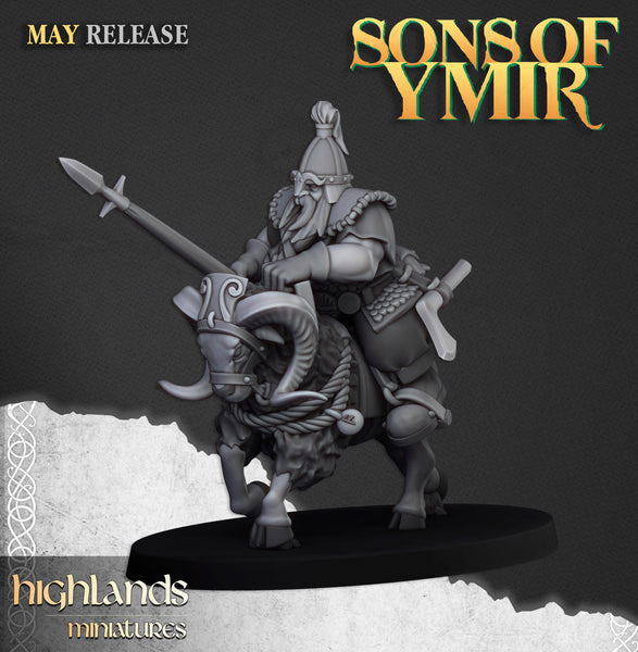 Sons of Ymir -Mounted Dwarves  Unit by Highlands Miniatures