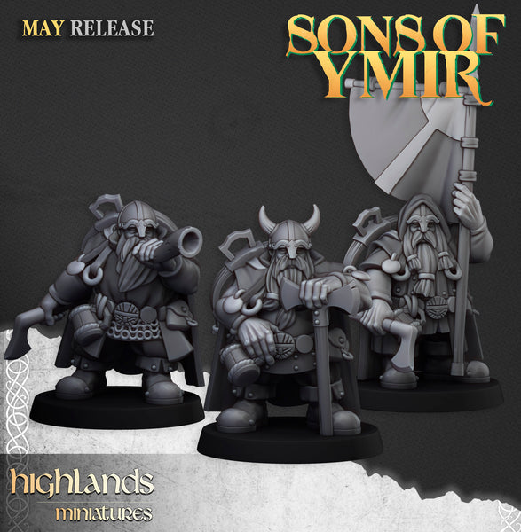 Sons of Ymir - Dwarven Rangers  Unit by Highlands Miniatures