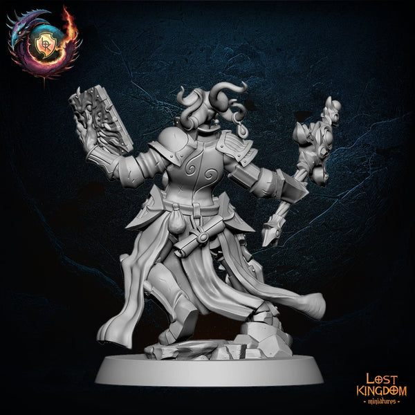 Warriors of the Dark Gods(Transfiguration Forces) -  Supreme Sorceress on TentaDisk  by Lost Kingdom Miniatures