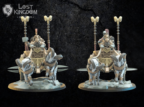 Dwarves of Niavellir -Tanngnjostr Chariots By  Lost Kingdom Miniatures