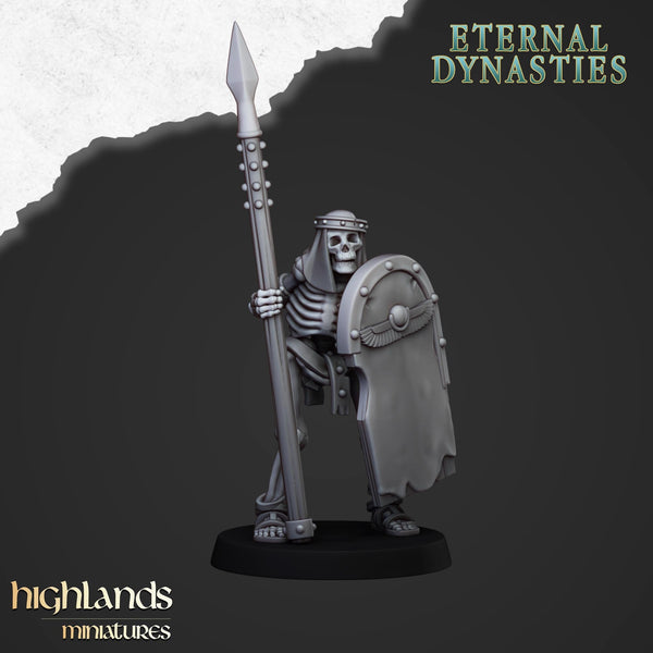 Eternal Dynasties - Ancient Skeletons with Spears  by Highlands Miniatures