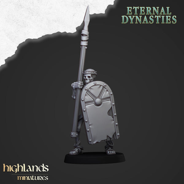 Eternal Dynasties - Ancient Skeletons with Spears  by Highlands Miniatures