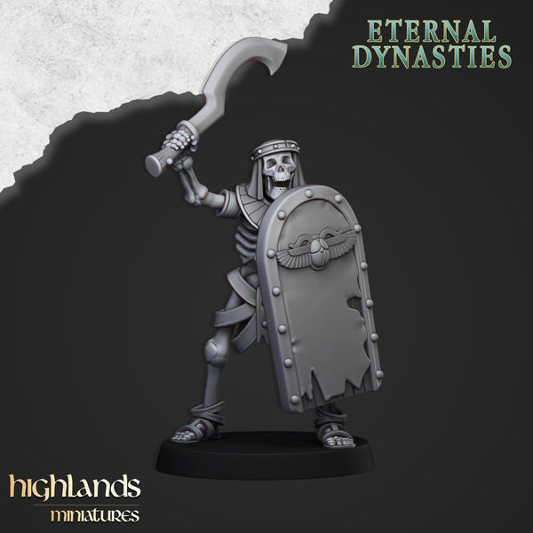 Eternal Dynasties - Ancient Skeletons with Spears  by Highlands Miniatures