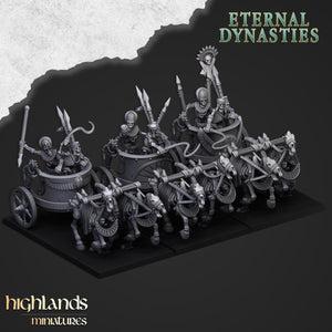 Eternal Dynasties - Ancient Skeletal Chariots   by Highlands Miniatures