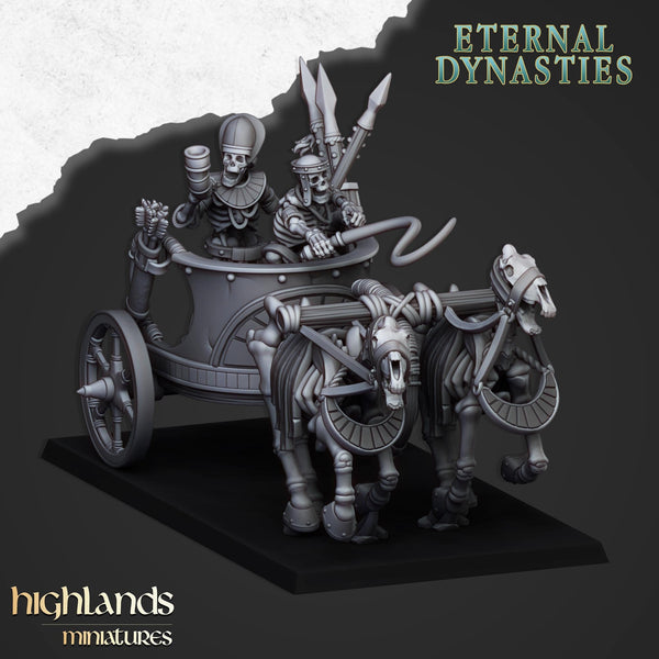 Eternal Dynasties - Ancient Skeletal Chariots   by Highlands Miniatures