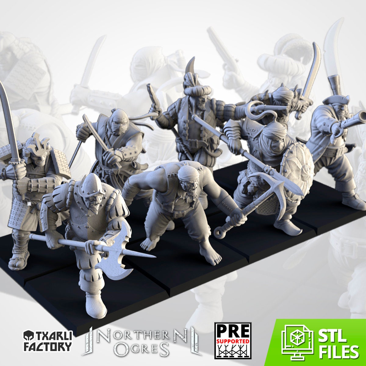 Northern Ogres - Mercenary Veterans by Txarli Factory