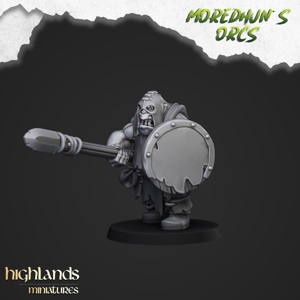 Moredhun's Orcs - Orc Warriors with Spears  Unit by Highlands Miniatures