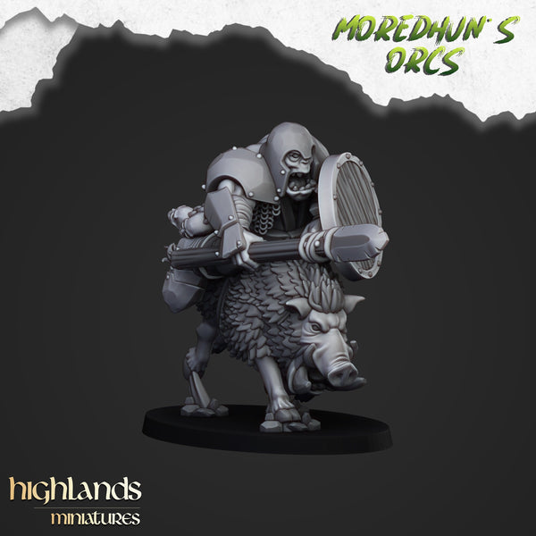 Moredhun's Orcs - Mounted Orcs on Boars Unit by Highlands Miniatures