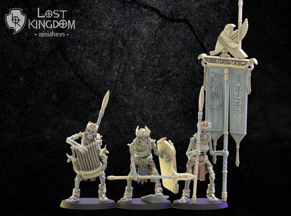 Undying Dynasties - Khnum Spearmen by Kingdom Miniatures