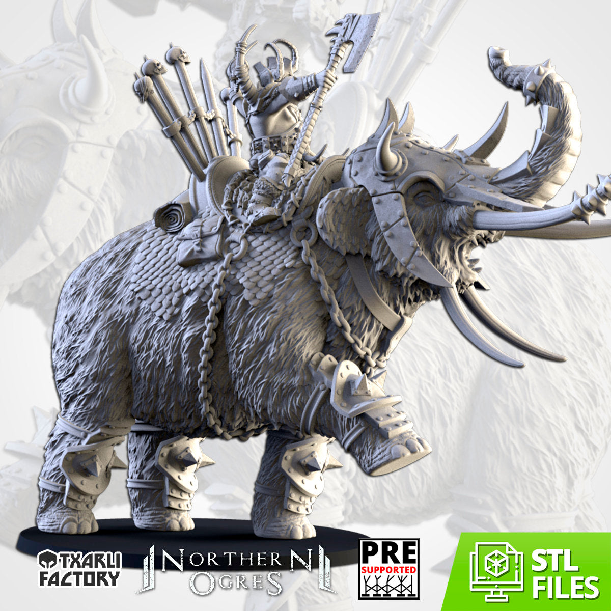 Northern Ogres - Khan on Mammoth by Txarli Factory