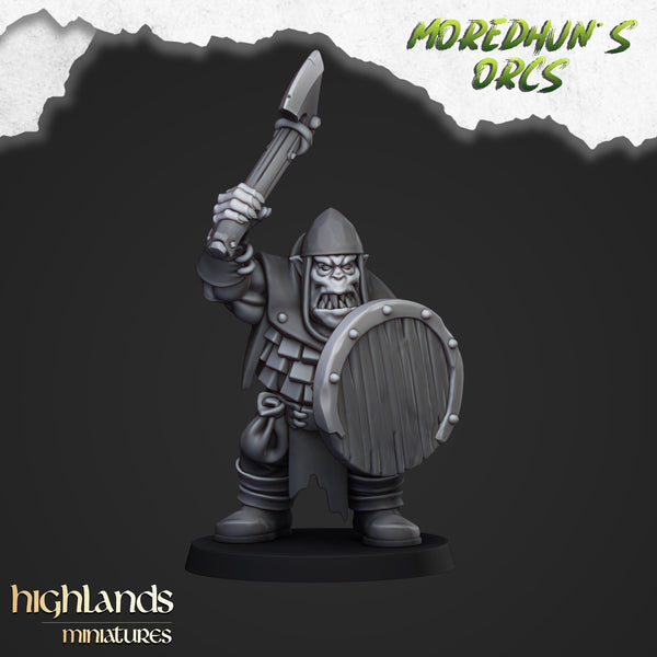 Moredhun's Orcs - Orc warriors with Hand Weapons Unit by Highlands Miniatures