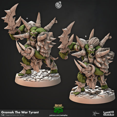 Gromok the War Tyrant Cast N Play (Iron Skull Orcs)