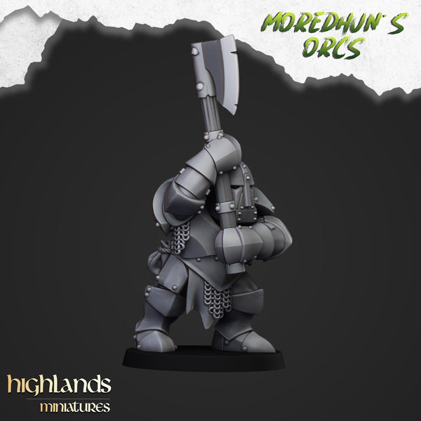Moredhun's Orcs - Armored Orc warriors  Unit by Highlands Miniatures