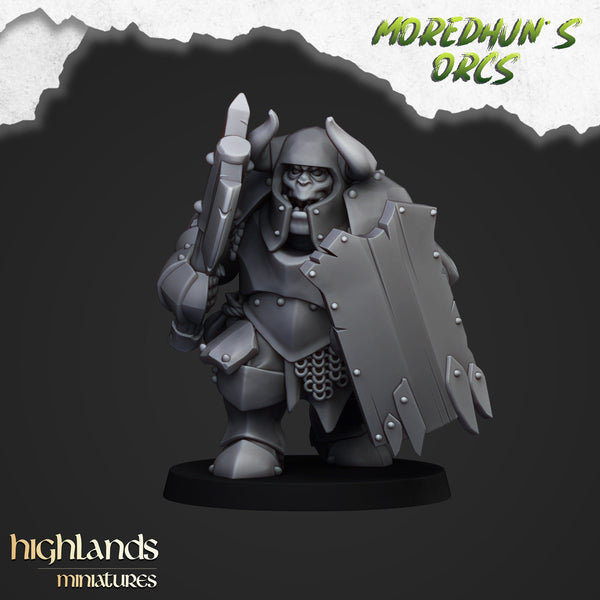Moredhun's Orcs - Armored Orc warriors  Unit by Highlands Miniatures