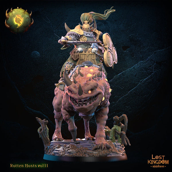 Warriors of the Dark Gods(Rotten Host)  - Volnir the Creeper on Rotten Beast by Lost Kingdom Miniatures