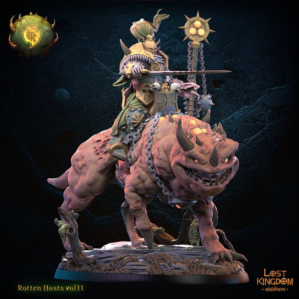 Warriors of the Dark Gods(Rotten Host)  - Volnir the Creeper on Rotten Beast by Lost Kingdom Miniatures