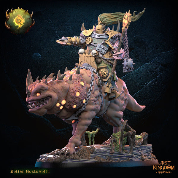 Warriors of the Dark Gods(Rotten Host)  - Volnir the Creeper on Rotten Beast by Lost Kingdom Miniatures