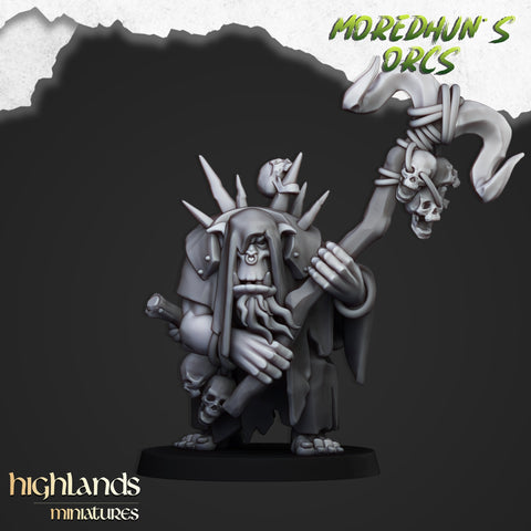 Moredhun's Orcs - Orc Shaman by Highlands Miniatures