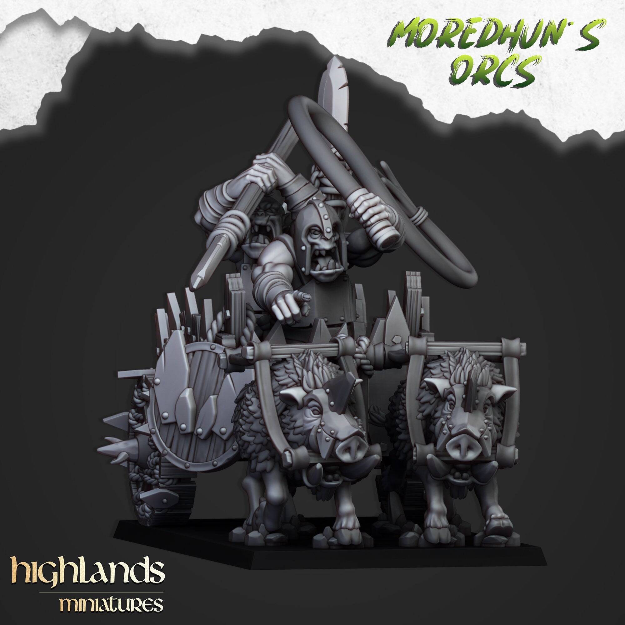 Moredhun's Orcs - Orc Chariot Unit by Highlands Miniatures