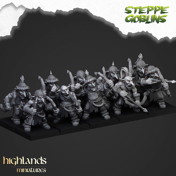 Steppe Goblin Archers Unit by Highlands Miniatures